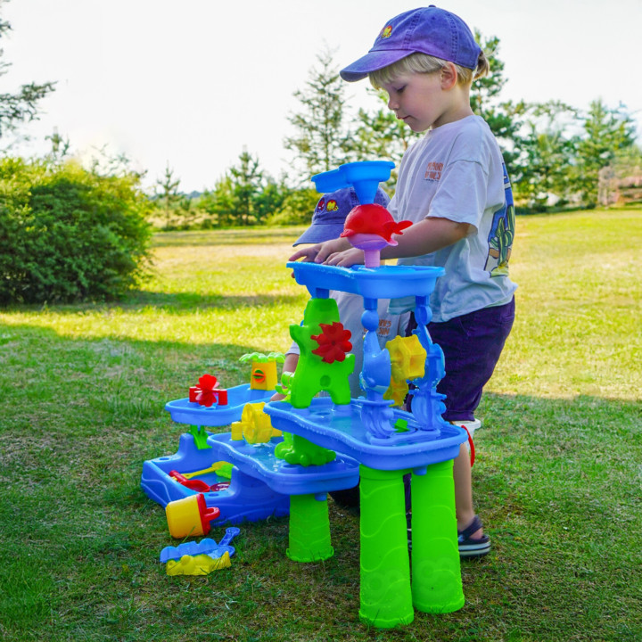 WOOPIE Ogromny Aquapark Stolik Wodny 6w1 Piaskownica Wodospad Tor Wodn
