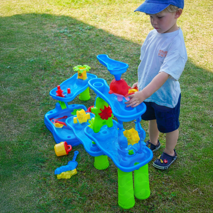 WOOPIE Ogromny Aquapark Stolik Wodny 6w1 Piaskownica Wodospad Tor Wodn