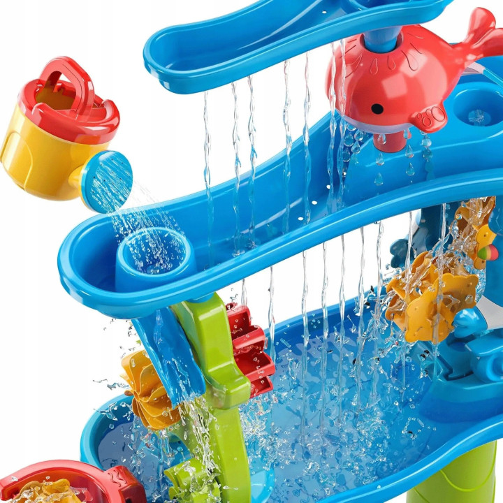 WOOPIE Ogromny Aquapark Stolik Wodny 6w1 Piaskownica Wodospad Tor Wodn