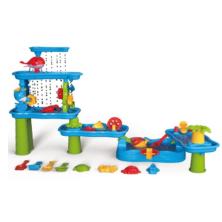 WOOPIE Ogromny Aquapark Stolik Wodny 6w1 Piaskownica Wodospad Tor Wodn