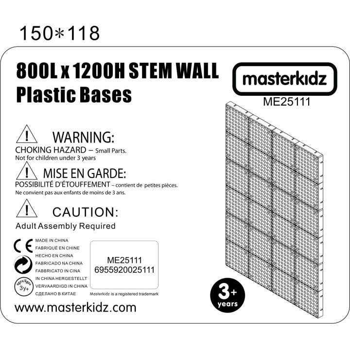 MASTERKIDZ Panel Ścienny Tablica Naukowa Kreatywna STEM 120x80 cm Bez 