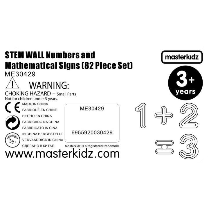 MASTERKIDZ Zestaw Cyferek i Znaków do Nauki Liczenia i Matematyki do P