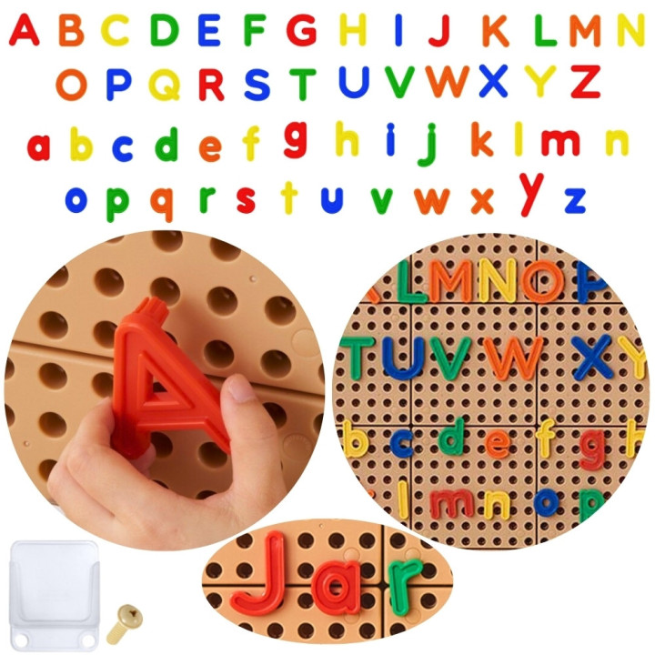 MASTERKIDZ Alfabet Zestaw Liter (Dużych i Małych) do Paneli Ściennych 