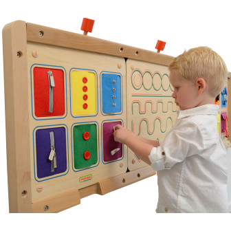 MASTERKIDZ Tablica Ścienna Otwieranie I Zamykanie Zamków Suwaki Guziki