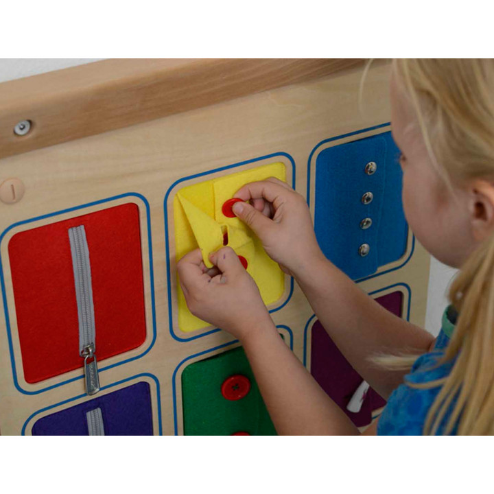 MASTERKIDZ Tablica Ścienna Otwieranie I Zamykanie Zamków Suwaki Guziki