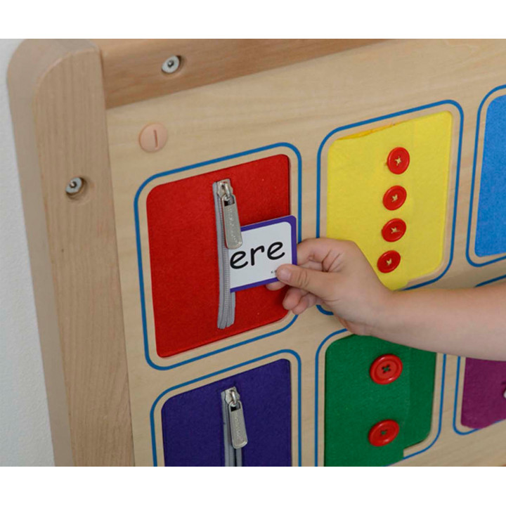 MASTERKIDZ Tablica Ścienna Otwieranie I Zamykanie Zamków Suwaki Guziki