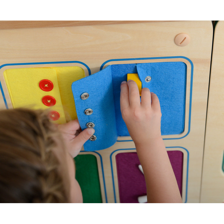 MASTERKIDZ Tablica Ścienna Otwieranie I Zamykanie Zamków Suwaki Guziki