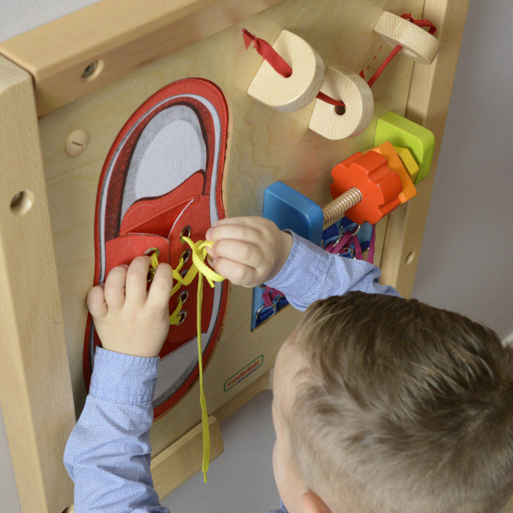 MASTERKIDZ Tablica Edukacyjna - Zręczność Manualna Sznurowanie Montess