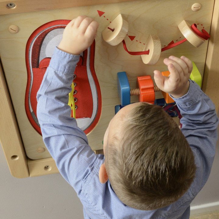 MASTERKIDZ Tablica Edukacyjna - Zręczność Manualna Sznurowanie Montess