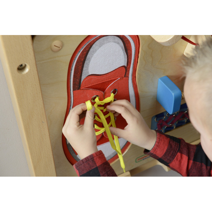 MASTERKIDZ Tablica Edukacyjna - Zręczność Manualna Sznurowanie Montess