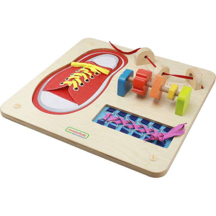 MASTERKIDZ Tablica Edukacyjna - Zręczność Manualna Sznurowanie Montess