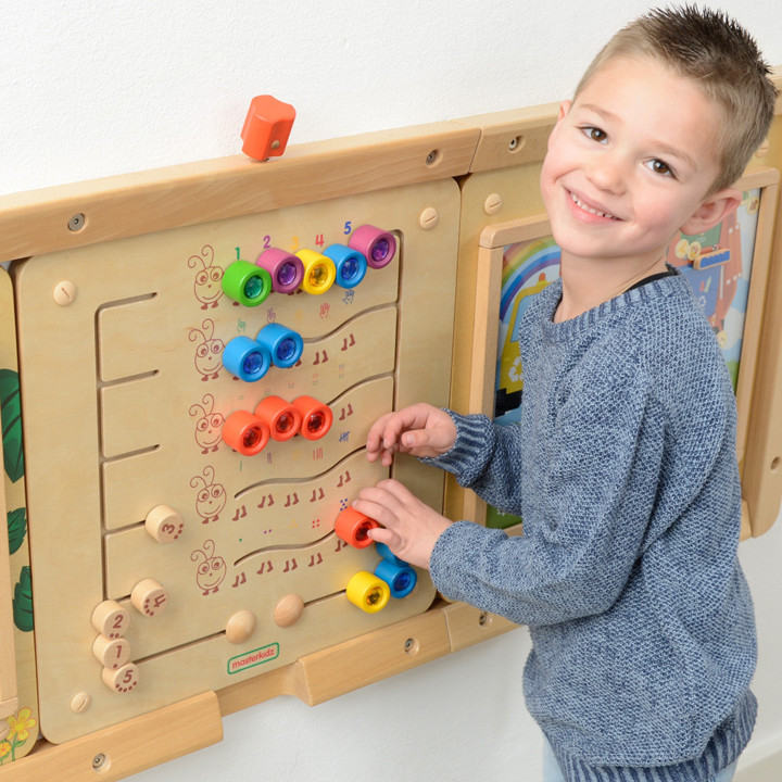 MASTERKIDZ Kolorowe Gąsieniczki Nauka Liczb i Ilości - Tablica Ścienna