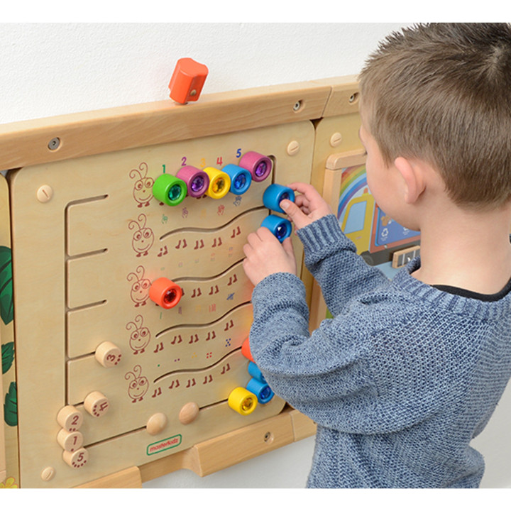 MASTERKIDZ Kolorowe Gąsieniczki Nauka Liczb i Ilości - Tablica Ścienna