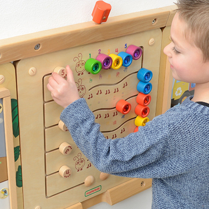 MASTERKIDZ Kolorowe Gąsieniczki Nauka Liczb i Ilości - Tablica Ścienna
