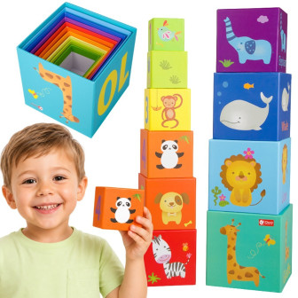 CLASSIC WORLD Magic Box Klocki Układanka Wieża Pudełko Zabawka Edukacy