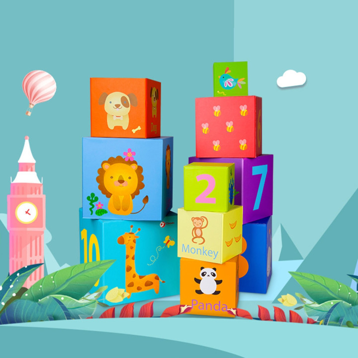 CLASSIC WORLD Magic Box Klocki Układanka Wieża Pudełko Zabawka Edukacy