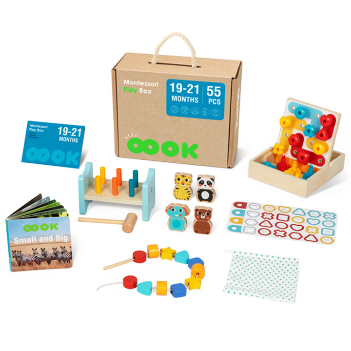 TOOKY TOY Box Pudełko XXL Montessori Edukacyjne 7w1 Sensoryczne 19-21 