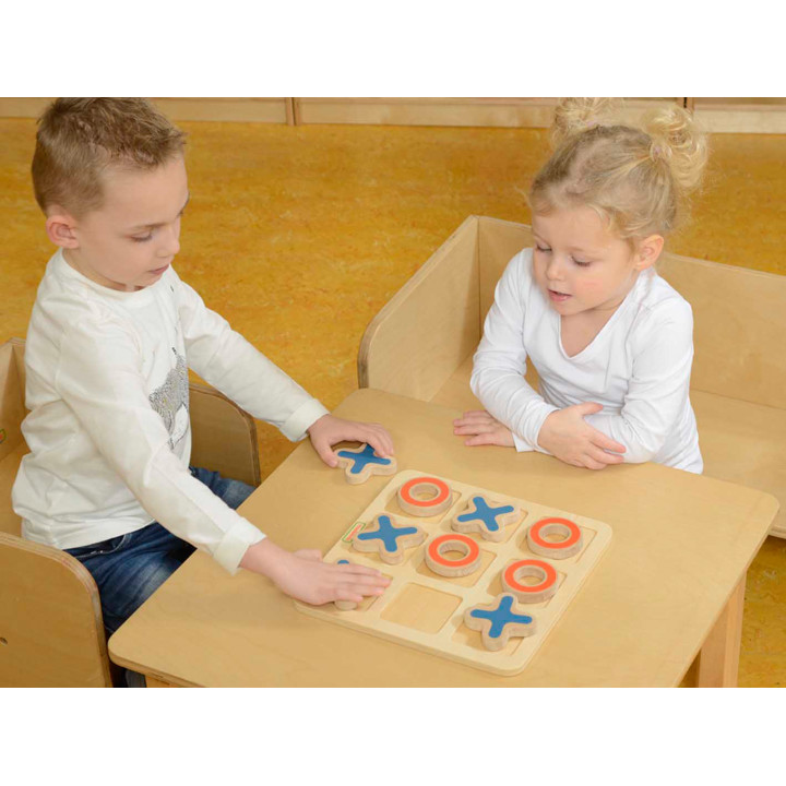 MASTERKIDZ Kółko I Krzyżyk Drewniana Gra Dla Dzieci Logiczna Łamigłówk