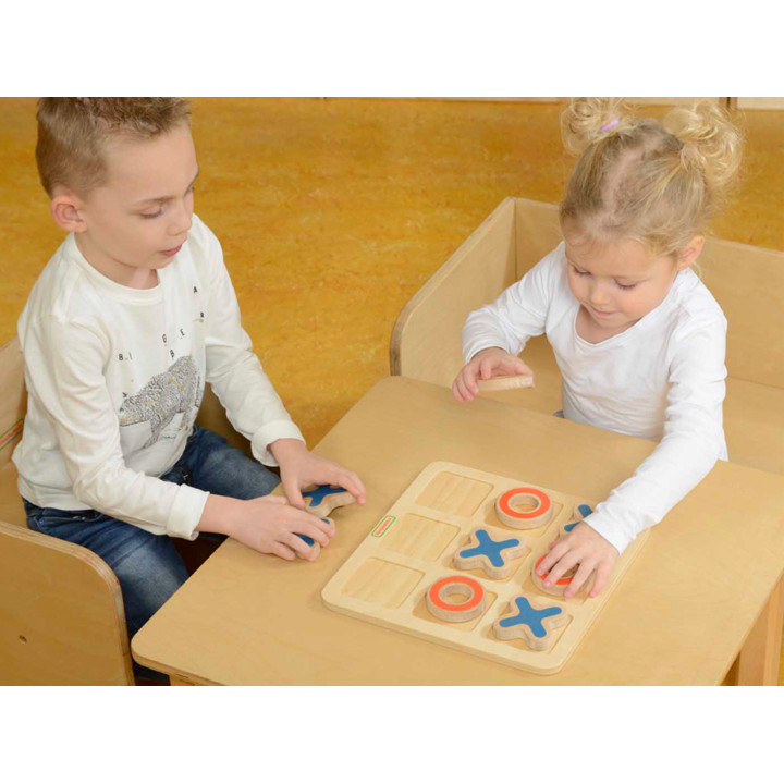 MASTERKIDZ Kółko I Krzyżyk Drewniana Gra Dla Dzieci Logiczna Łamigłówk