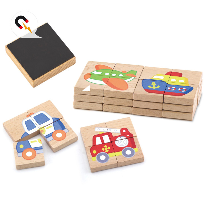 Viga Układanka drewniana Montessori puzzle magnetyczne edukacyjne poja
