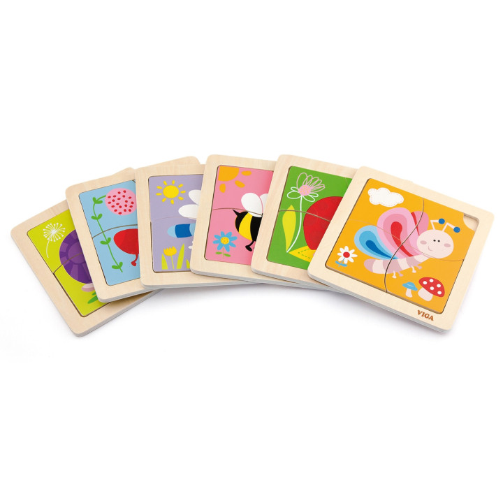 Viga Drewniane Puzzle Pszczoła Układanka Montessori Edukacyjna 18m+ Ow