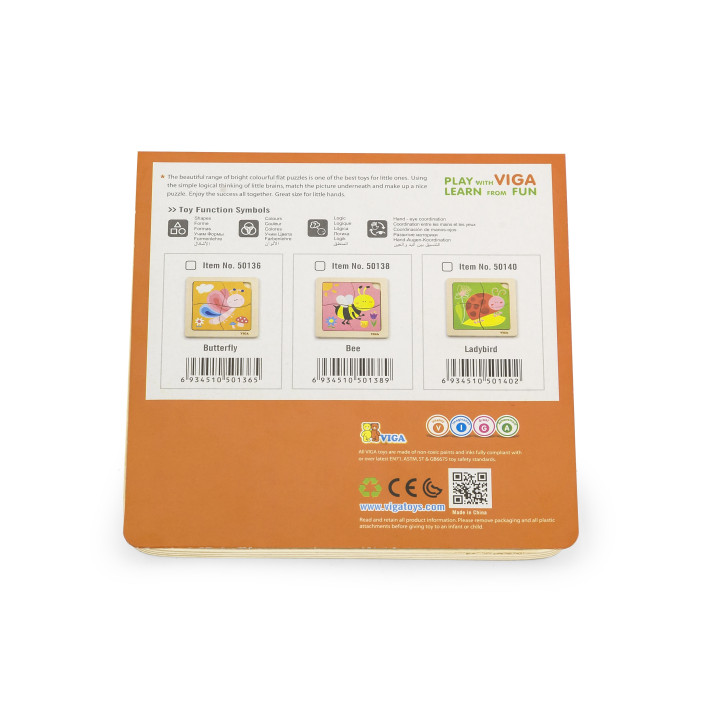 Viga Drewniane Puzzle Pszczoła Układanka Montessori Edukacyjna 18m+ Ow