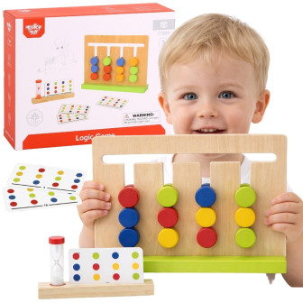 TOOKY TOY Gra Logiczna Układanka na Czas Kolory 30 Wzorów 18 el.
