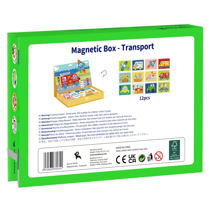 TOOKY TOY Układanka Edukacyjna Montessori Magnetyczne Pudełko dla Dzie