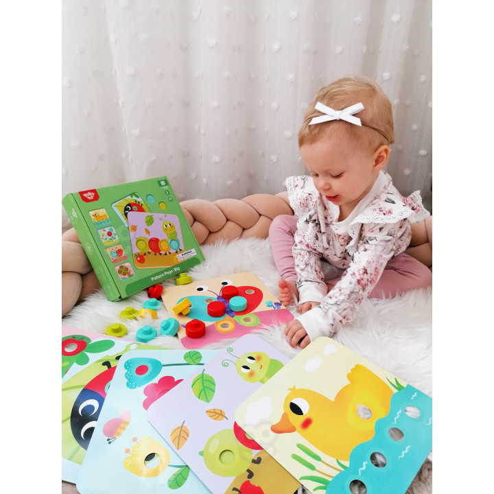 TOOKY TOY Układanka Klocki dla Dzieci Zwierzęta Dopasuj Nauka Kształtó