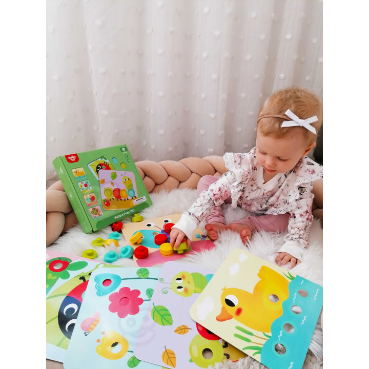 TOOKY TOY Układanka Klocki dla Dzieci Zwierzęta Dopasuj Nauka Kształtó