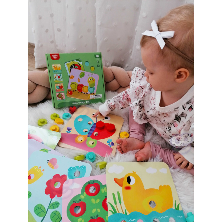 TOOKY TOY Układanka Klocki dla Dzieci Zwierzęta Dopasuj Nauka Kształtó