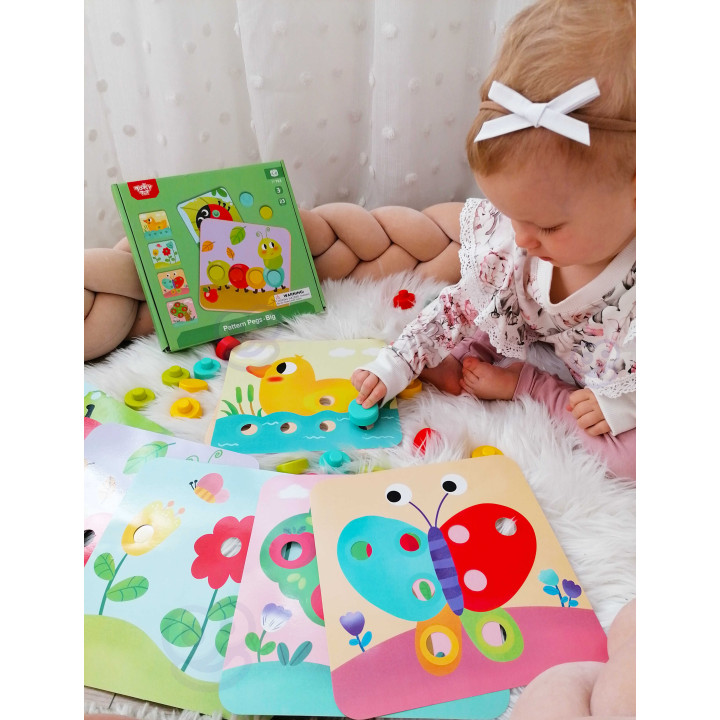 TOOKY TOY Układanka Klocki dla Dzieci Zwierzęta Dopasuj Nauka Kształtó