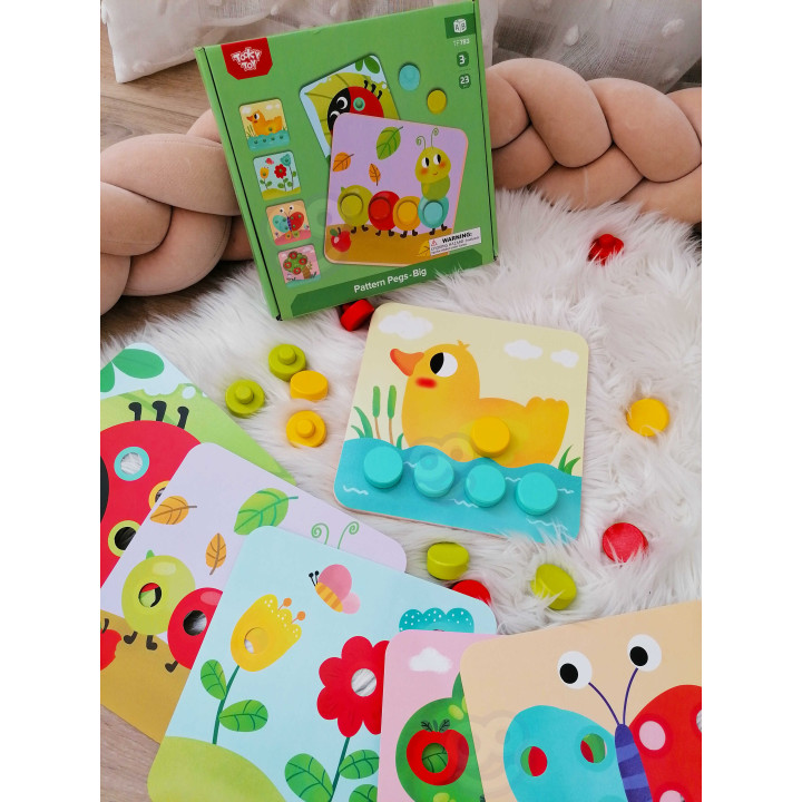 TOOKY TOY Układanka Klocki dla Dzieci Zwierzęta Dopasuj Nauka Kształtó