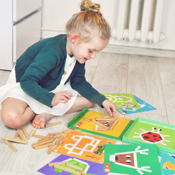 TOOKY TOY Układanka Gra Logiczna Łamigłówki Klocki Magnetyczne dla Dzi