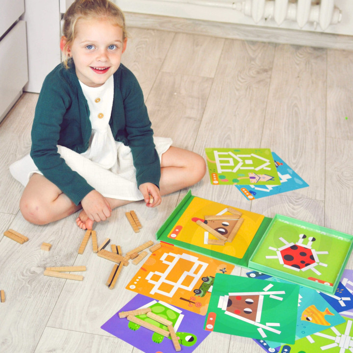 TOOKY TOY Układanka Gra Logiczna Łamigłówki Klocki Magnetyczne dla Dzi