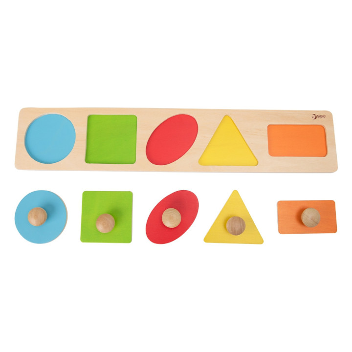 CLASSIC WORLD Drewniana Układanka Geometryczna MONTESSORI Sorter Kszta