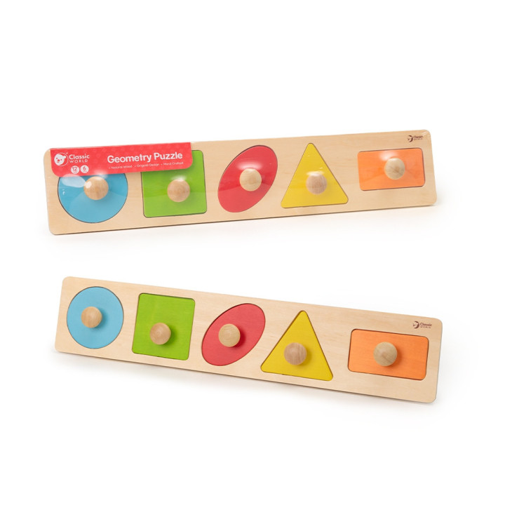 CLASSIC WORLD Drewniana Układanka Geometryczna MONTESSORI Sorter Kszta