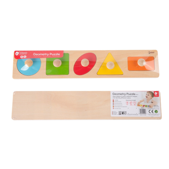 CLASSIC WORLD Drewniana Układanka Geometryczna MONTESSORI Sorter Kszta