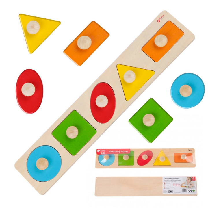 CLASSIC WORLD Drewniana Układanka Geometryczna MONTESSORI Sorter Kszta