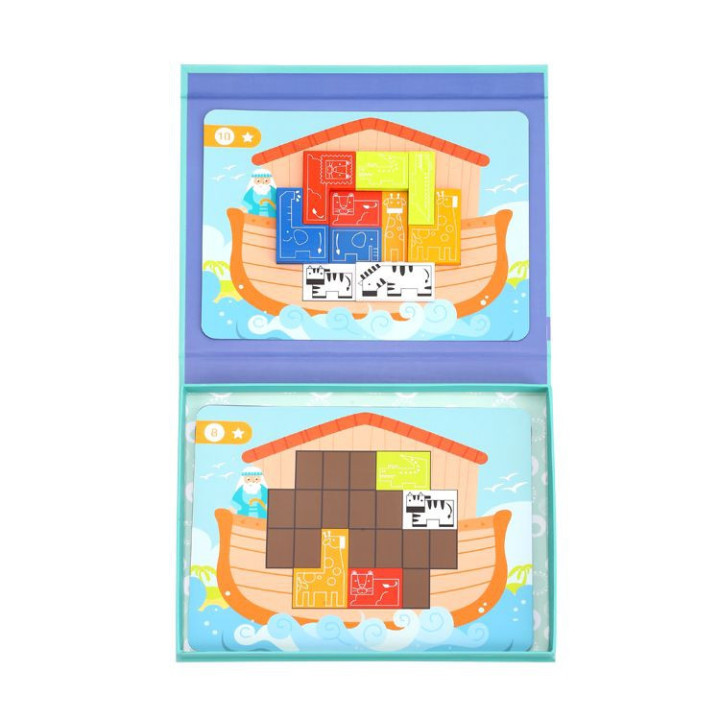 TOOKY TOY Układanka Magnetyczna Montessori Logiczna Puzzle Tetris Arka