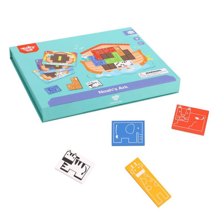 TOOKY TOY Układanka Magnetyczna Montessori Logiczna Puzzle Tetris Arka
