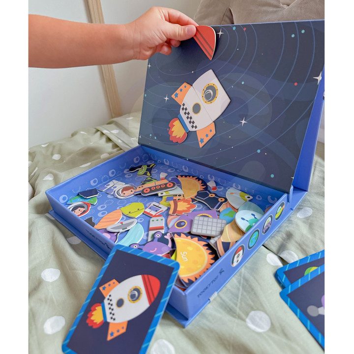 TOOKY TOY Układanka Magnetyczna Puzzle Montessori Pudełko Edukacyjne K