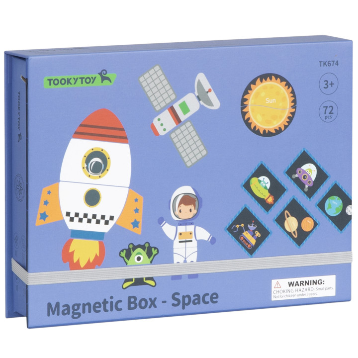 TOOKY TOY Układanka Magnetyczna Puzzle Montessori Pudełko Edukacyjne K