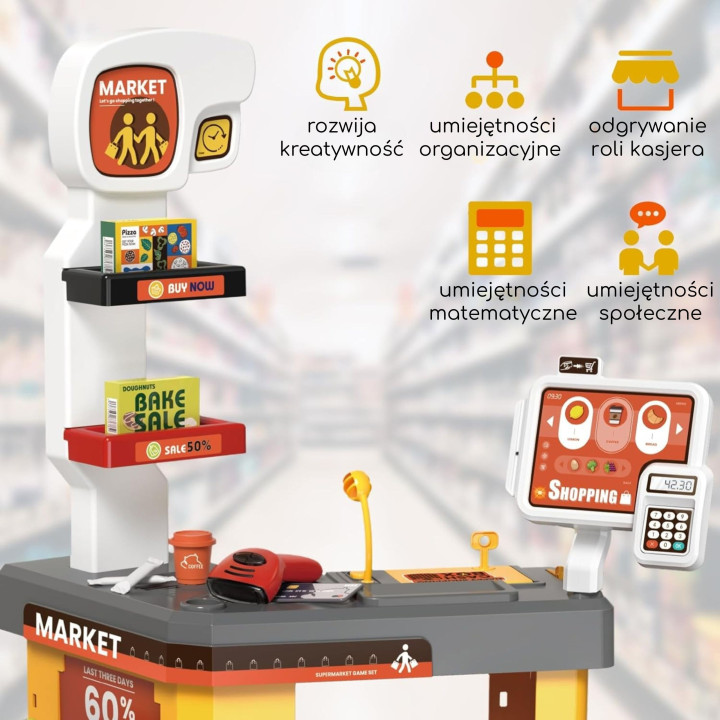 WOOPIE Interaktywny Super Market dla Dzieci Akcesoria