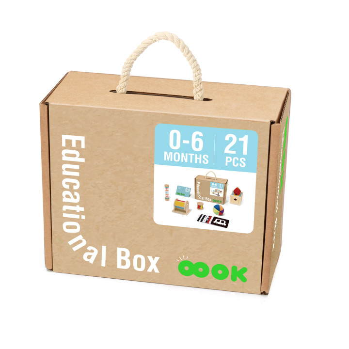 TOOKY TOY Box Pudełko XXL Montessori Edukacyjne 6w1 Sensoryczne 0-6 Mi