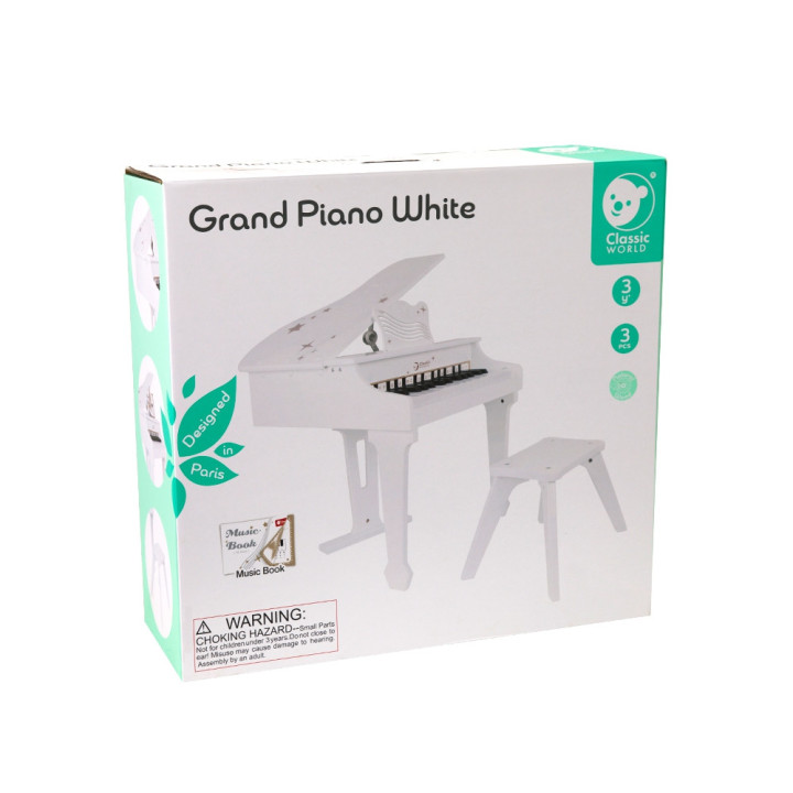 CLASSIC WORLD Duże Pianino Fortepian dla Dzieci z Krzesełkiem i Książe