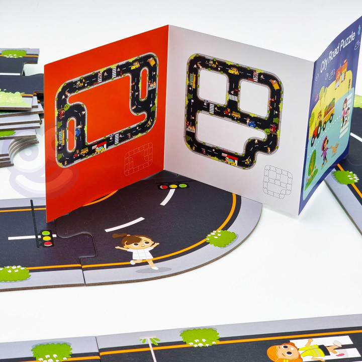 WOOPIE GREEN Droga Puzzle dla Dzieci Autostrada Makieta 21 el. Certyfi