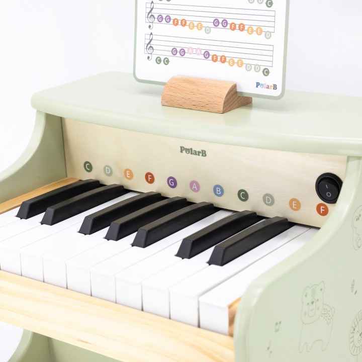 VIGA PolarB Drewniane Pianino dla Dzieci Nauka Gry Nutki Instrument Mo