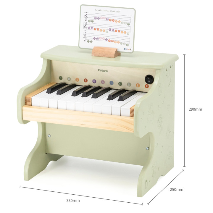 VIGA PolarB Drewniane Pianino dla Dzieci Nauka Gry Nutki Instrument Mo