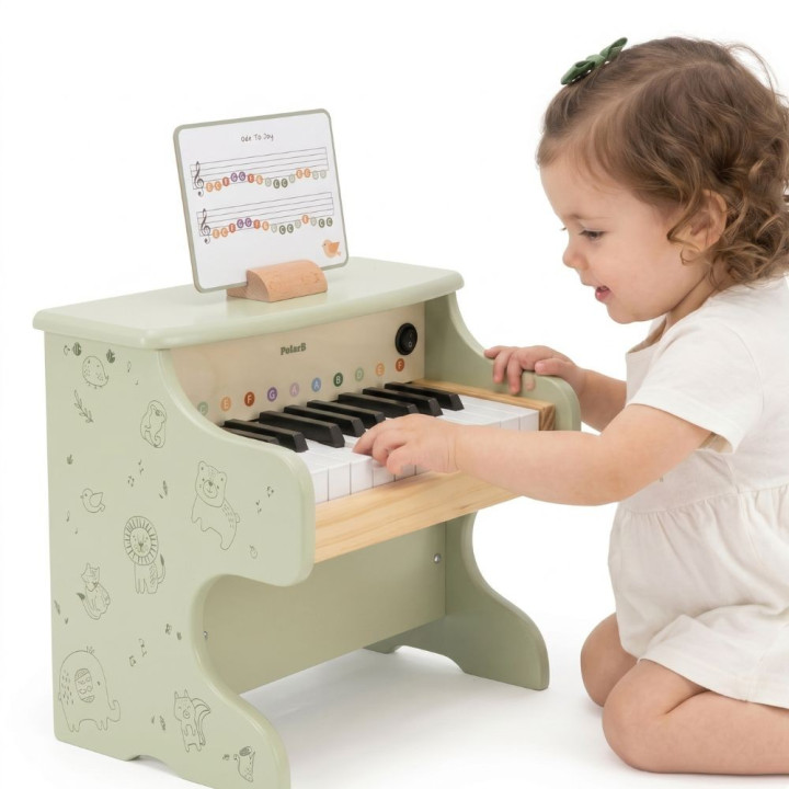 VIGA PolarB Drewniane Pianino dla Dzieci Nauka Gry Nutki Instrument Mo